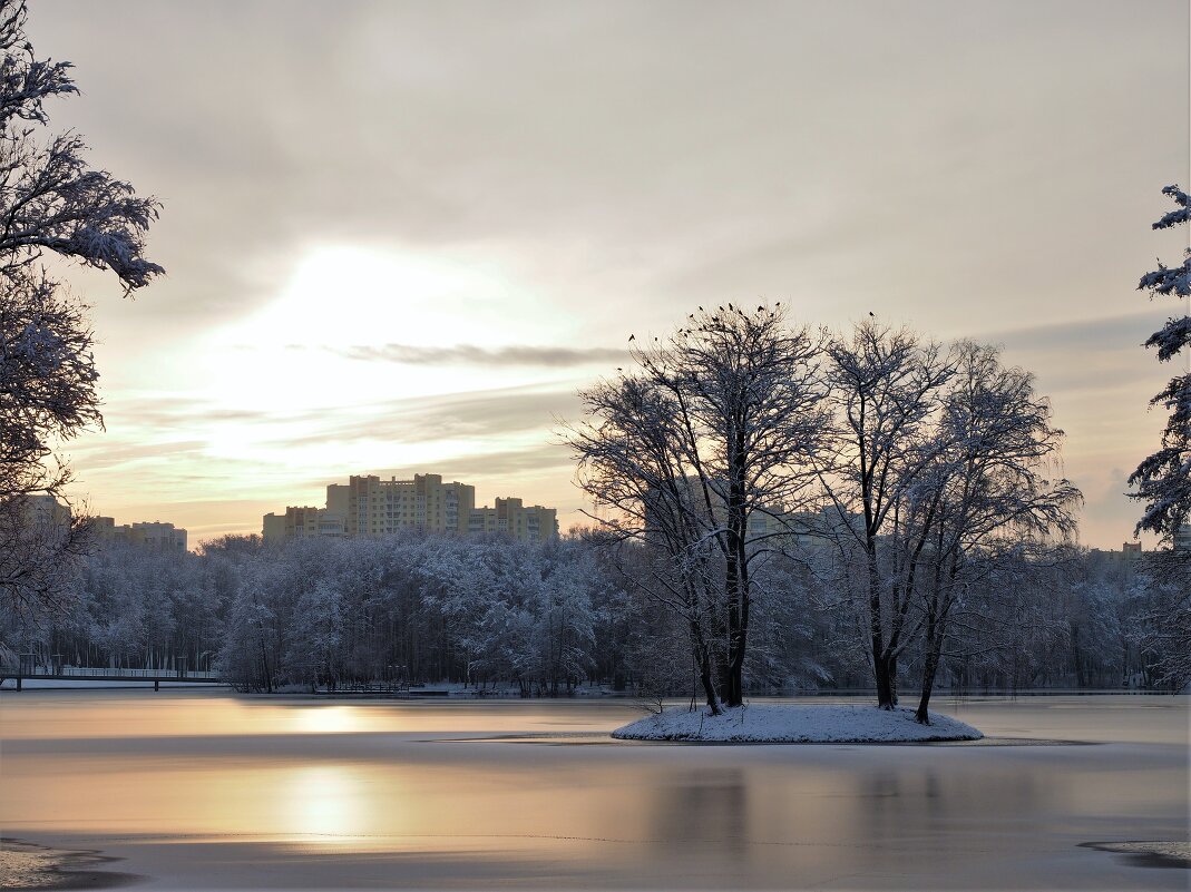 Фрагмент зимы в городе - Leonid Voropaev