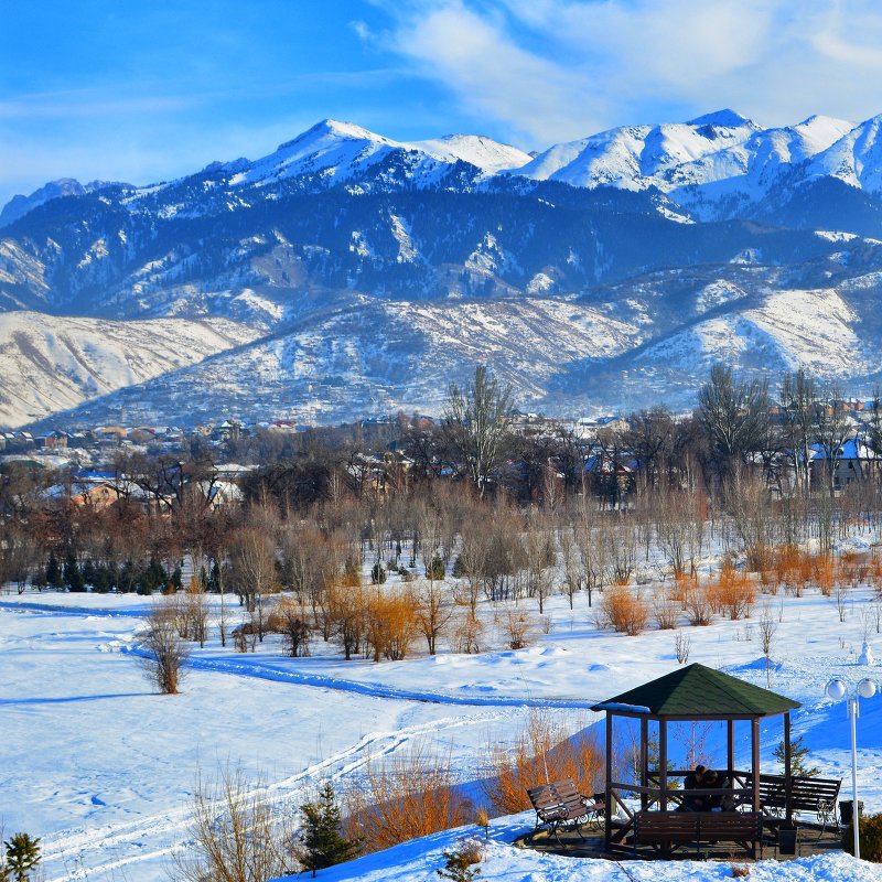 зимний пейзаж в г. Алматы - Елизавета Хан