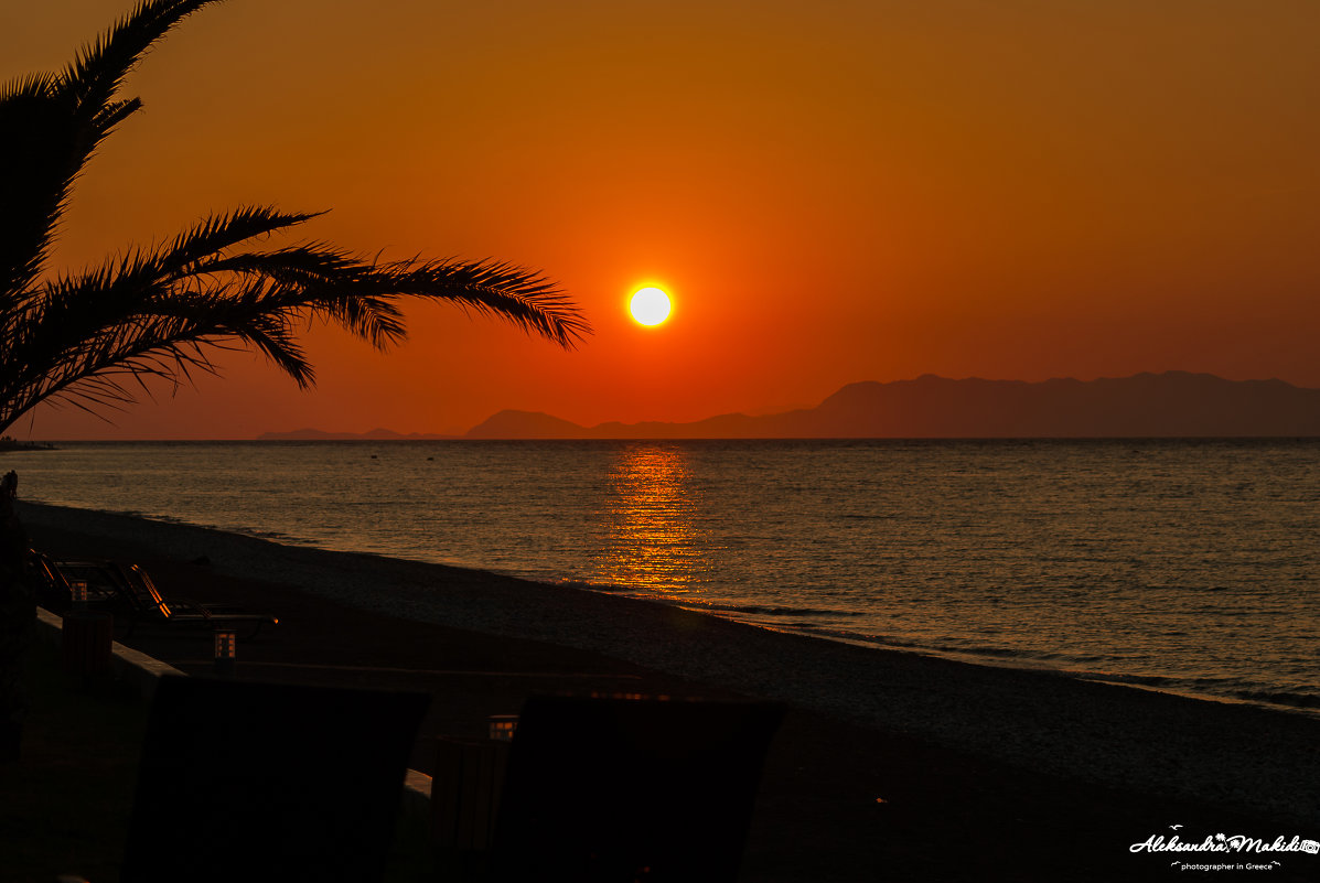 закат в Греции,Родос - Александра Макиди