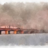 Река, мост, крест :: Stanislav Trishin