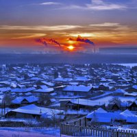 Холодный зимний вечер :: Андрей Хлопин