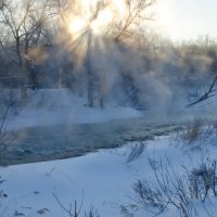 Река Кинель морозным утром. :: Владимир Сворочаев