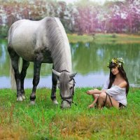Лошадь и девушка :: Настёна Рычкова