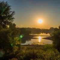 Закат на реке Кубань :: Кристина Пантелеева