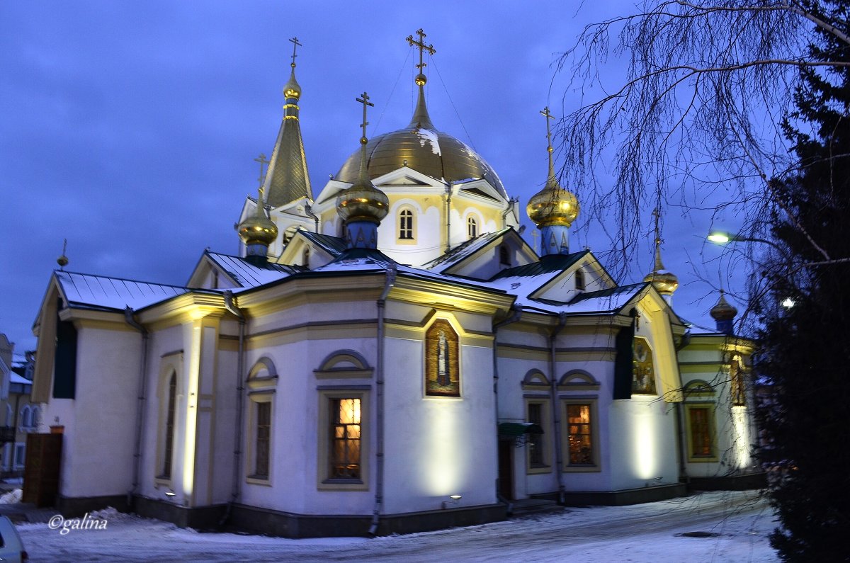 Вознесенский собор Новосибирск зима