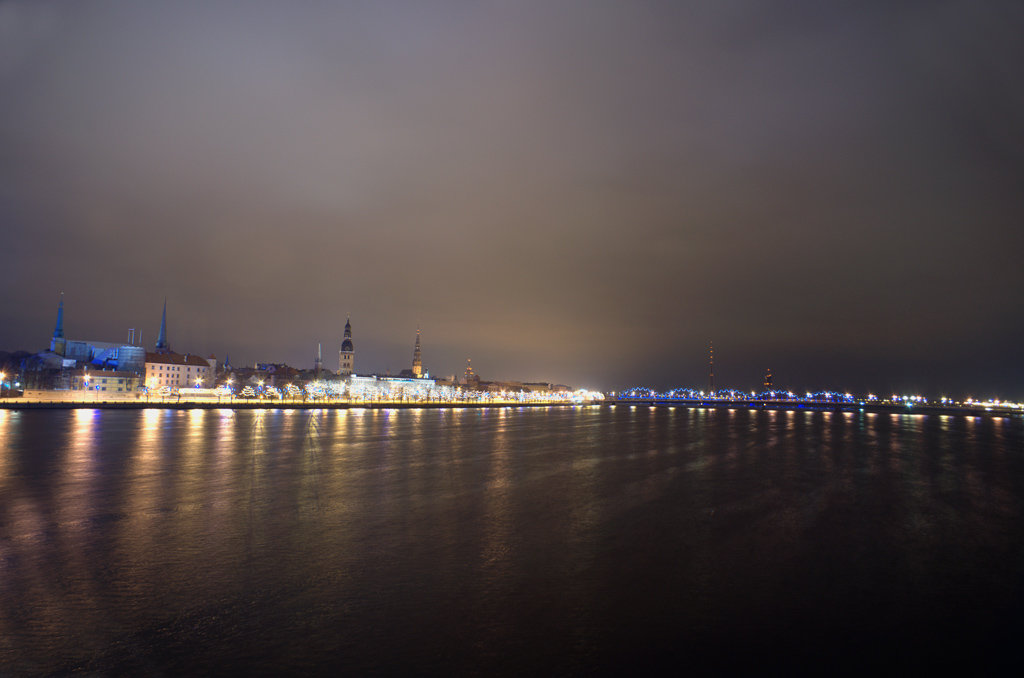 Латвия. Рига.Вид с вантового моста - Евгения Захарова