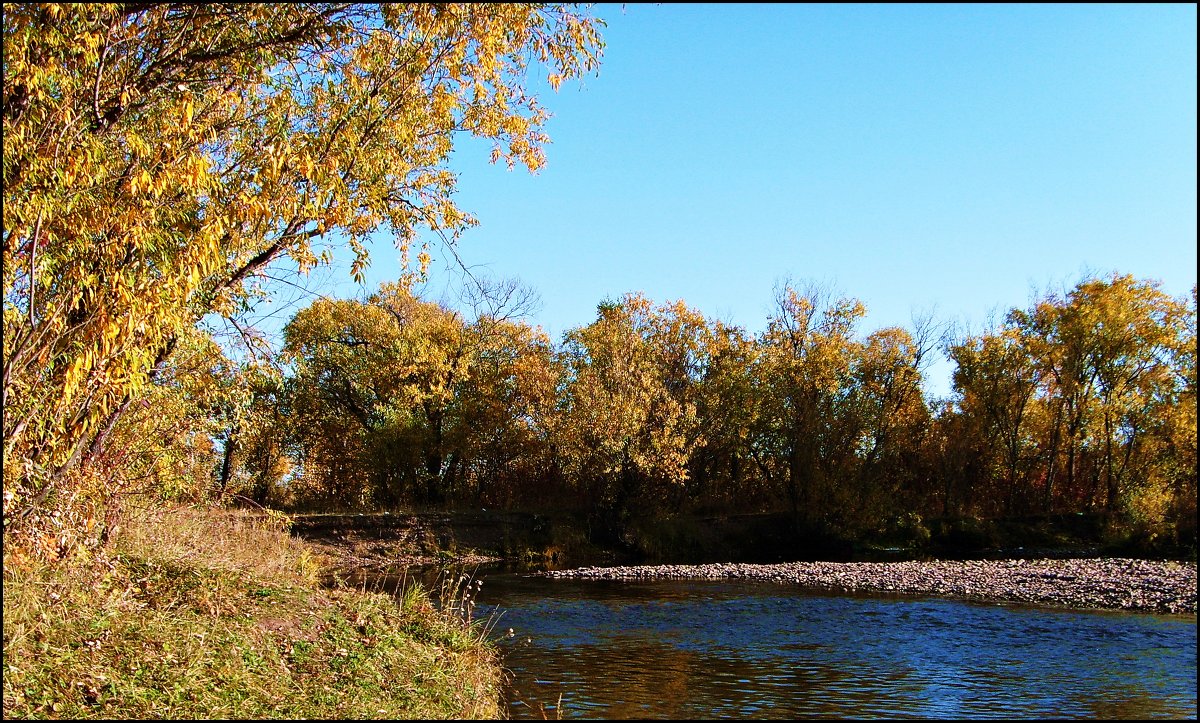Осень на берегу реки - clubnika 