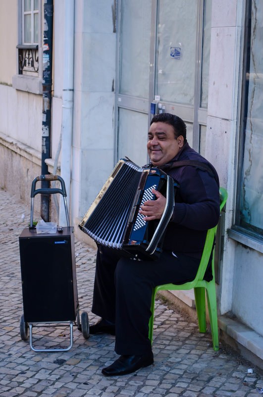 Аккордеонист на старых улочках Лиссабона - Alexey Bogatkin