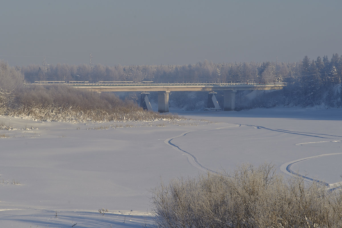 Мост через реку Ижма. - Сергей Андреев