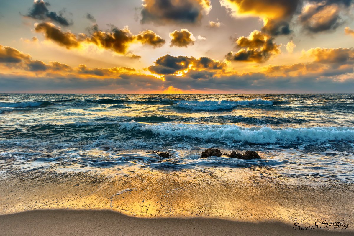 Морской гипно-закат в Израиле - Сергей Савич