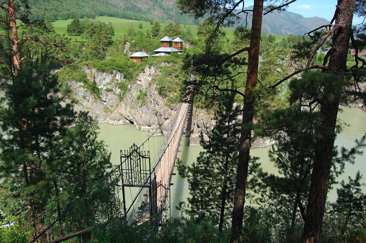 Навесной мост в Чемале (Алтай) - Petr Milen 