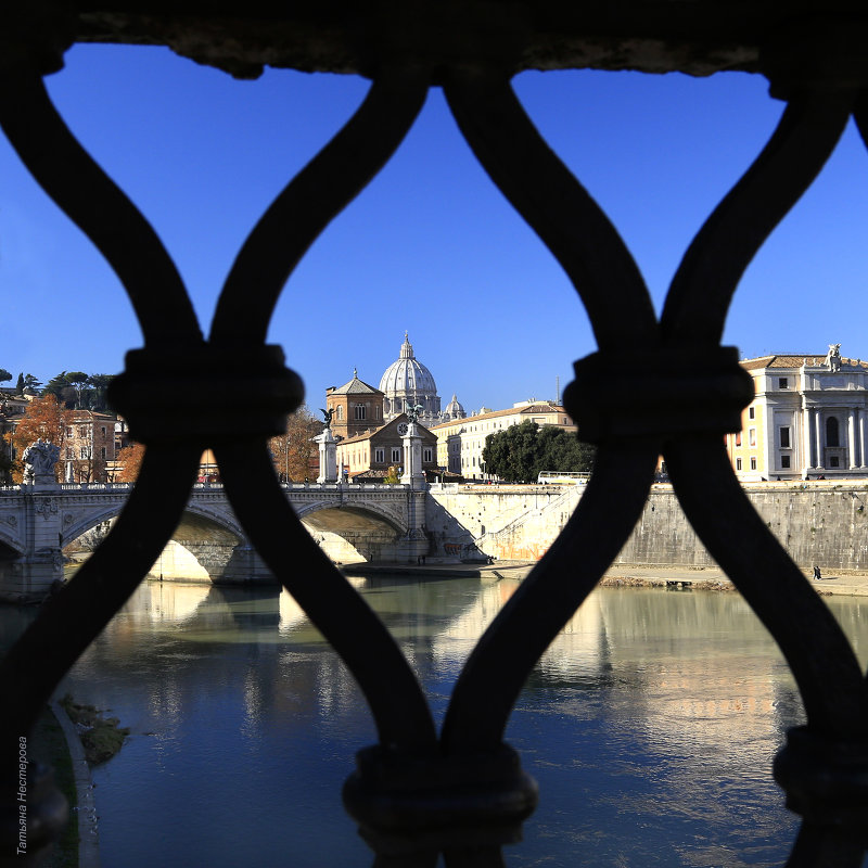 Рим, вид с моста Святого Ангела - Татьяна Нестерова