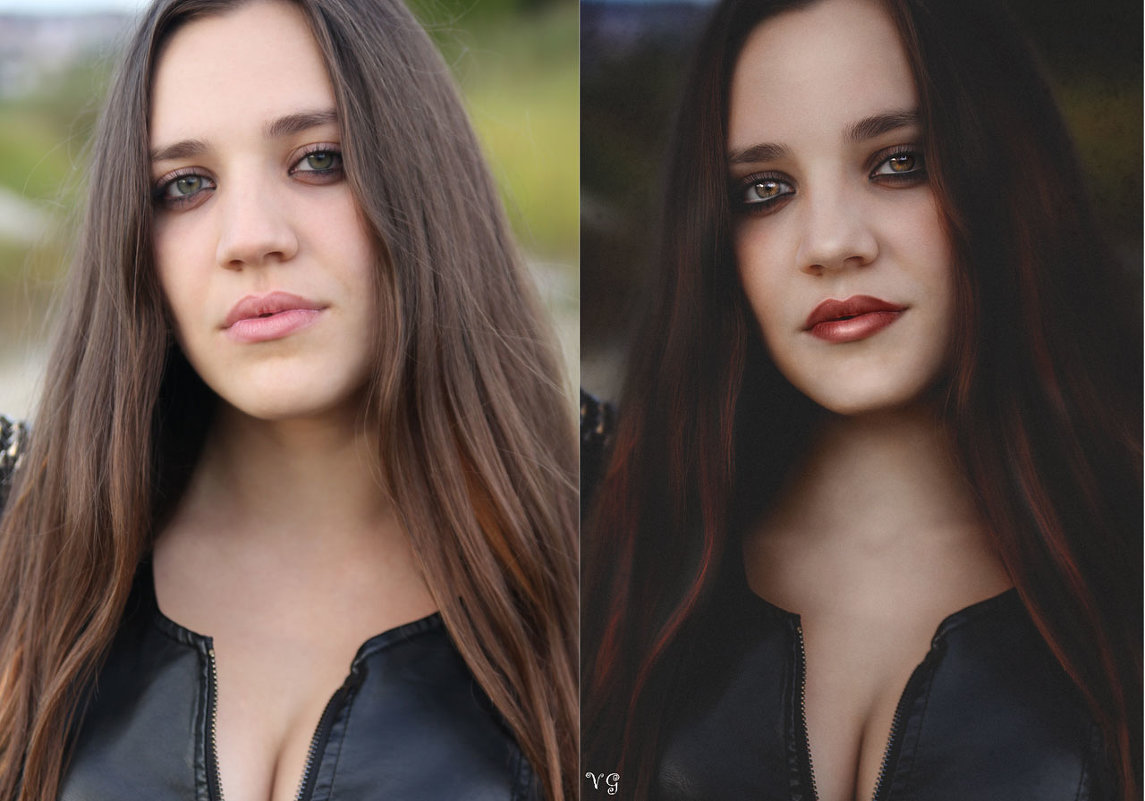 загадочная (до и после) - Veronika G