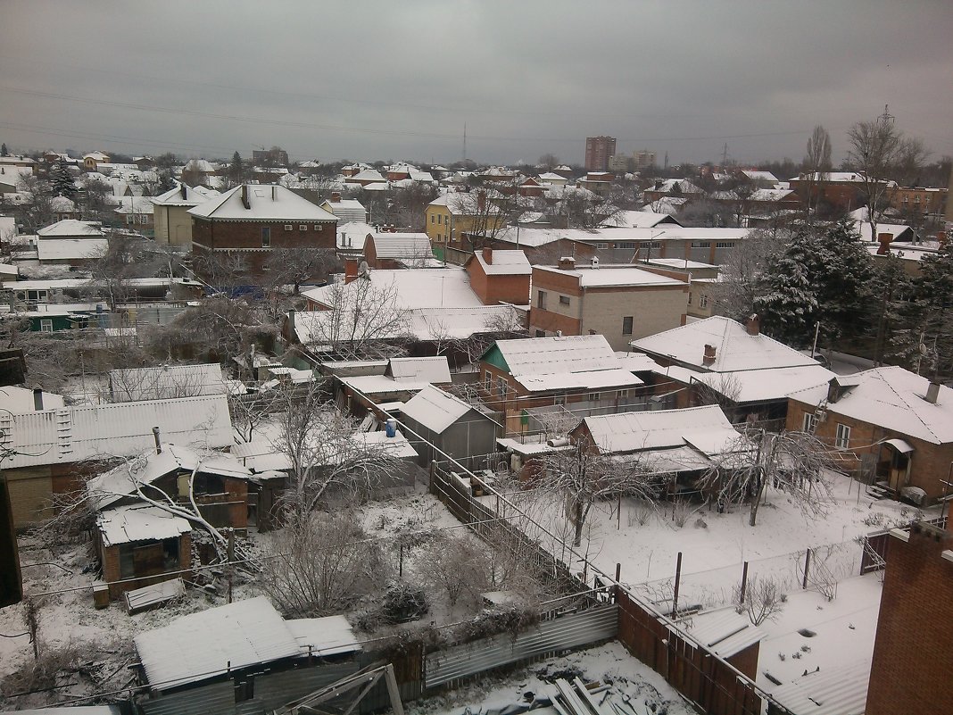 зимний городской пейзаж - Владимир Сачко
