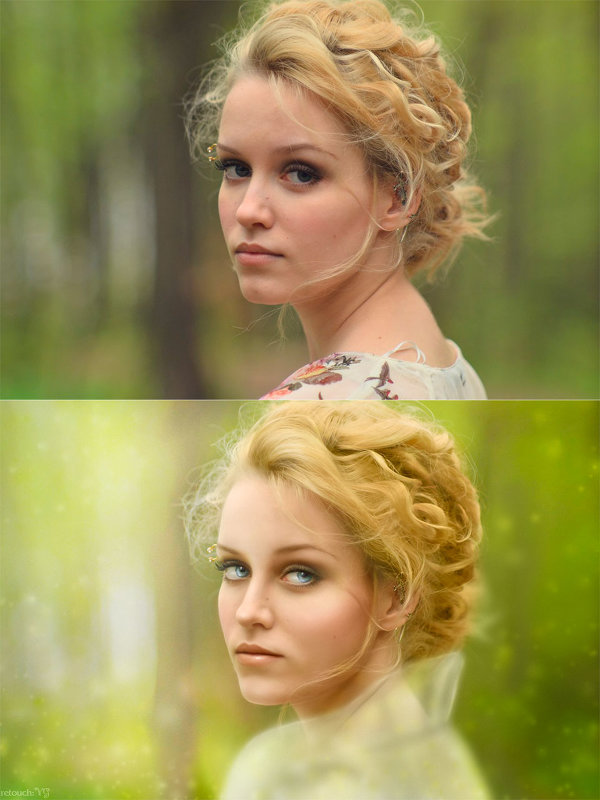 загадочная дева на прогулке (до и после) - Veronika G