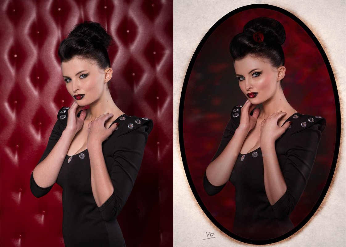 портрет Кармен (до и после) - Veronika G