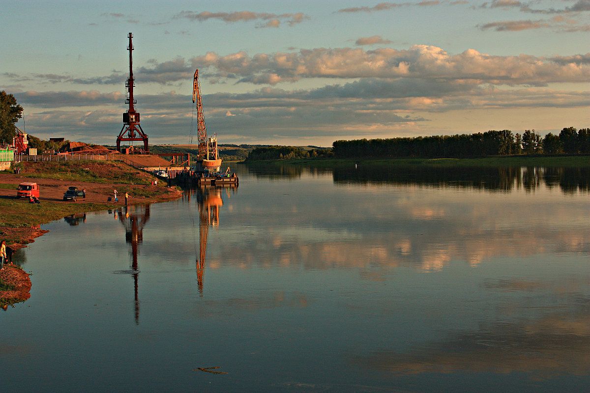 Закат на берегу реки Белой - Olenka 