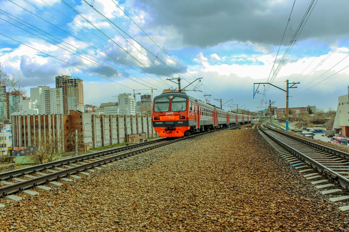 Электропоезд ЭД4МК в Новосибирске - Алексей Павленко