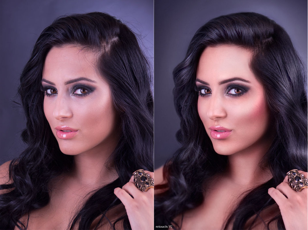 ретушь женского портрета (до и после) - Veronika G
