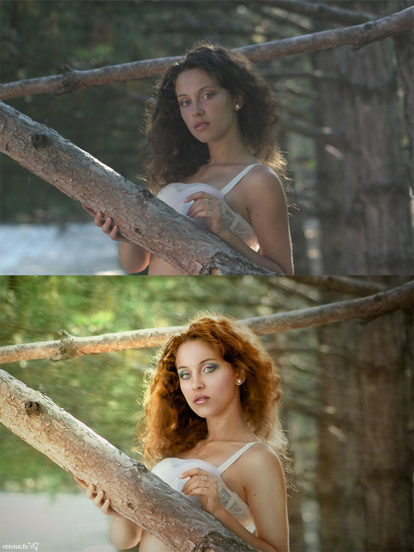 летний портрет на природе (до и после) - Veronika G