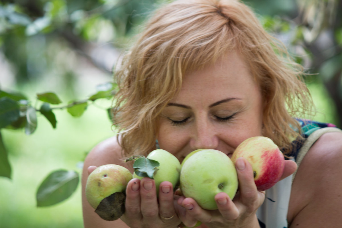 портрет с яблоками - Елена 