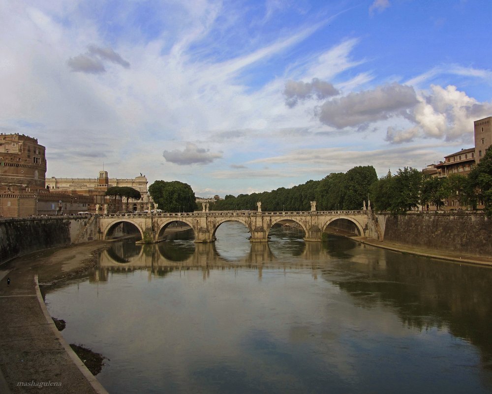 Рим, мост Святого Ангела - Елена Гуляева (mashagulena)