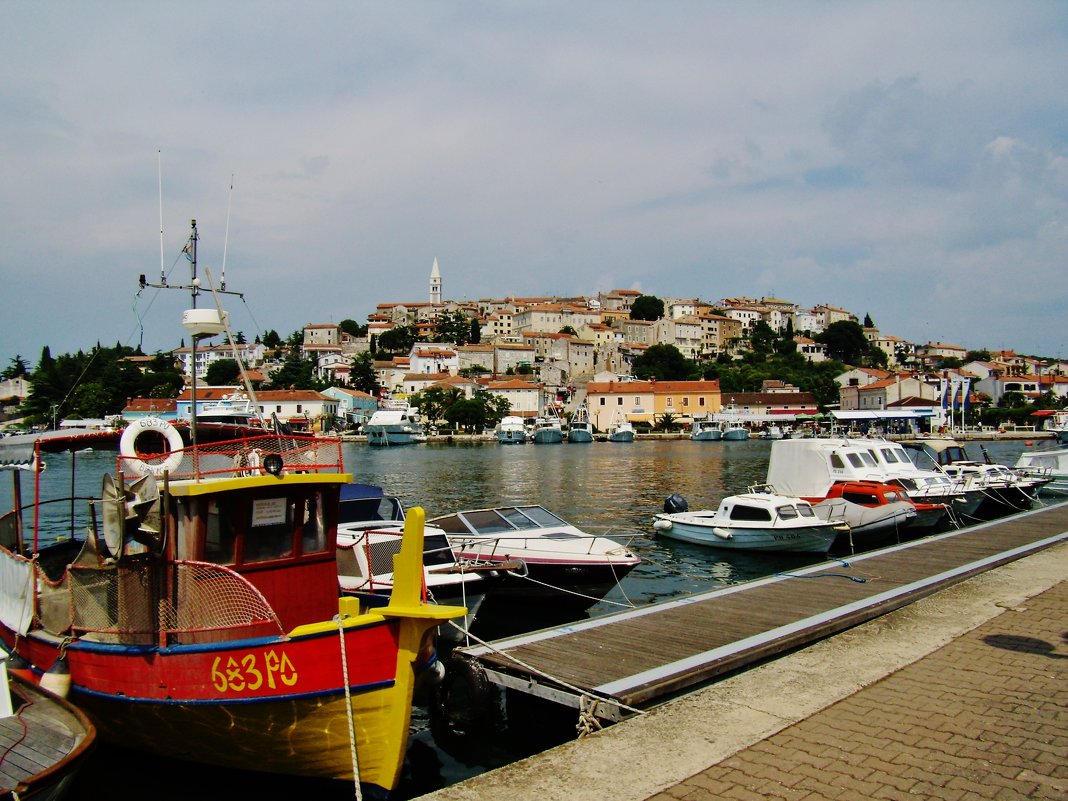 Лодки у причала в хорватском городе Врсар - Лина Пушок 