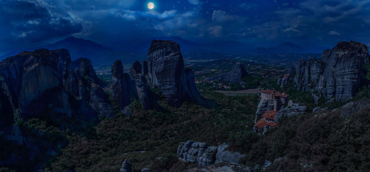 Греция Метеоры.Ночь - юрий макаров