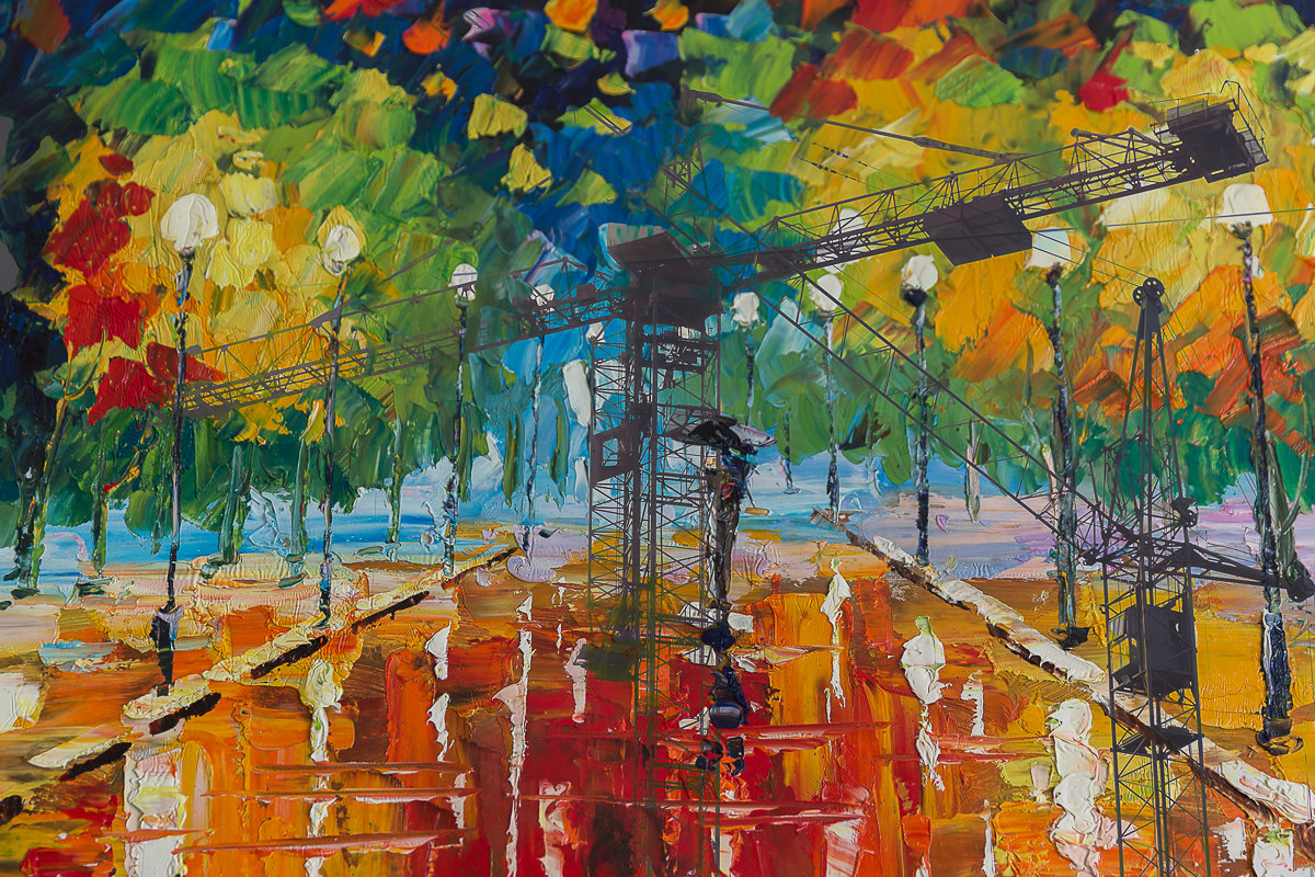 tower crane in paints - Дмитрий Карышев