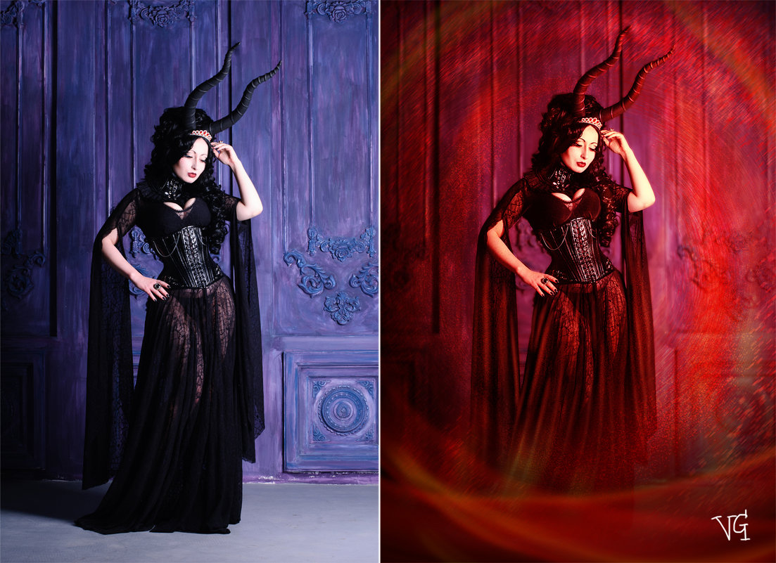 одиночество демона (до и после) - Veronika G