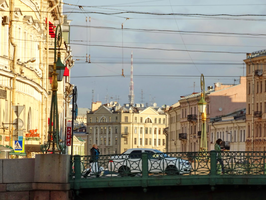 Река Мойка.Зелёный мост.Фрагмент. - Владимир Гилясев