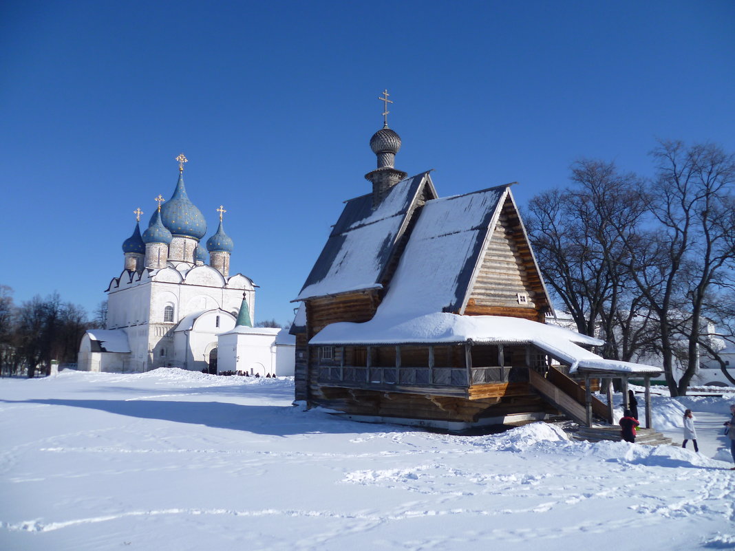 Рождественский собор и Никольская (деревянная) церковь из с. Глотово - Наталья Гусева
