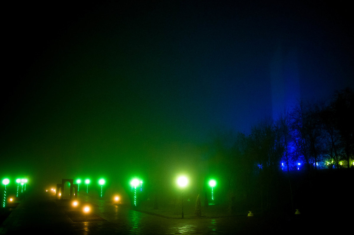 Туман, парк, Стела - Дмитрий 