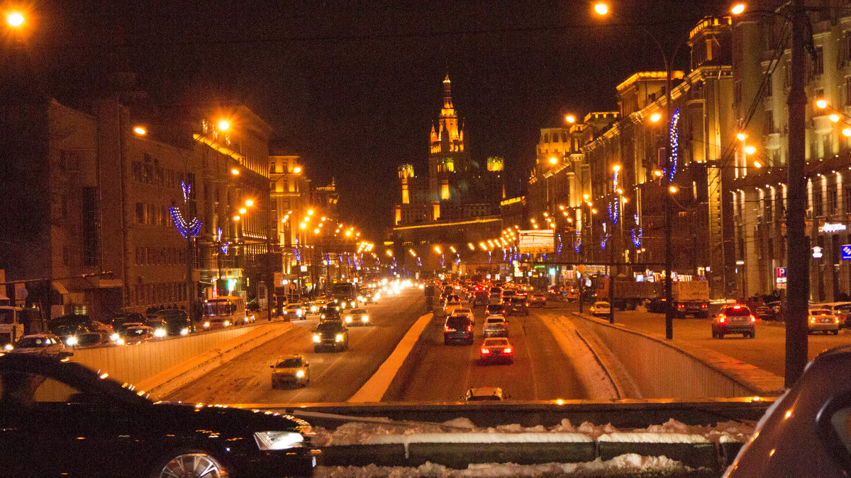 ночная зимняя Москва - Таня Кулешова