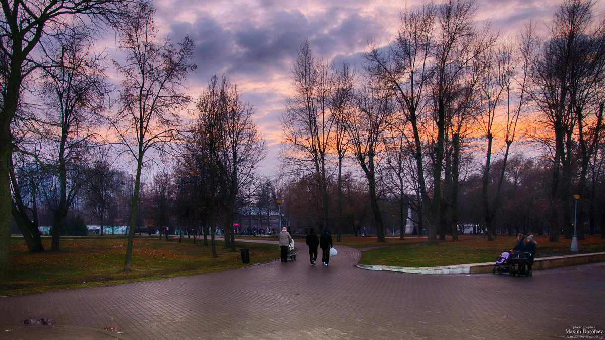 Осенний закат в парке - Максим Дорофеев