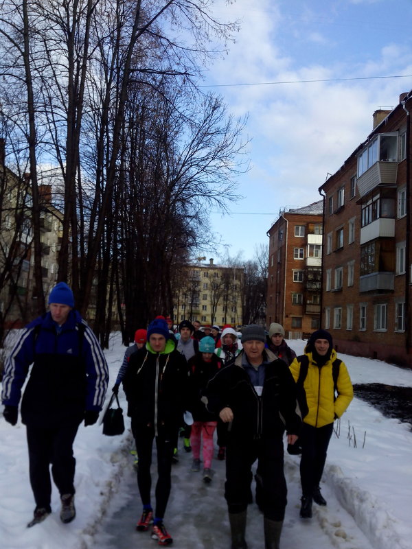 Участники бега по сугробам - Павел Михалёв