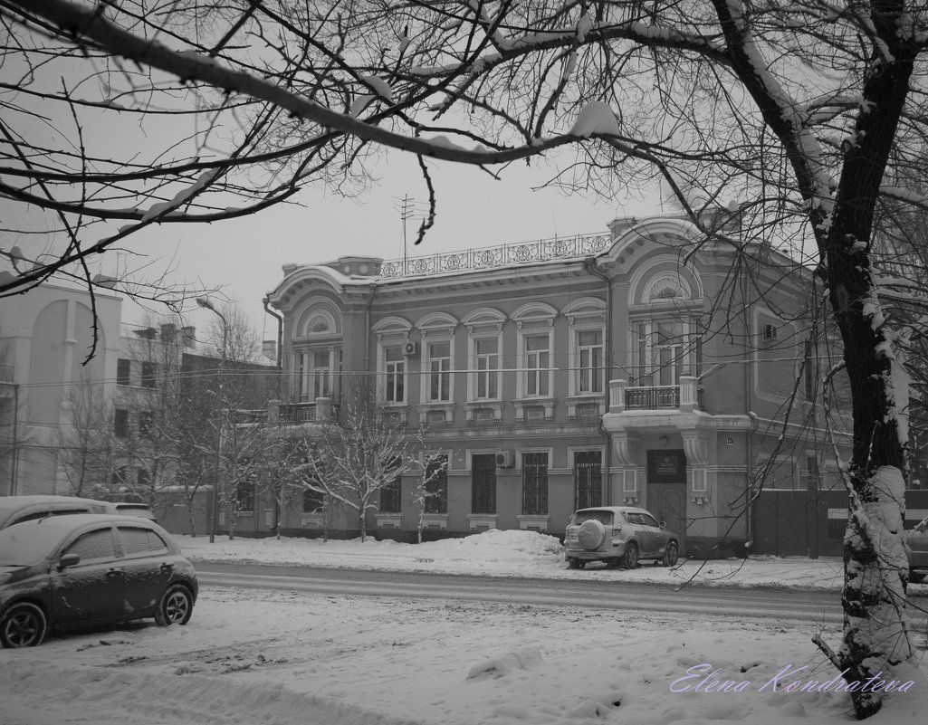 Зимний пейзаж в городе - К Елена 