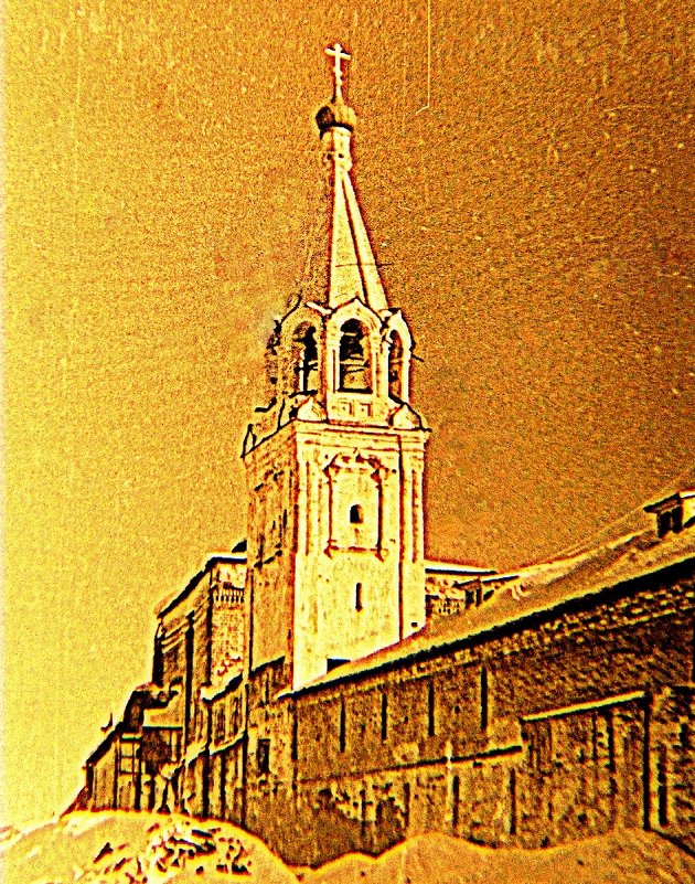 Надвратная церковь Спасо-Прилуцкого монастыря 1967 год - alek48s 