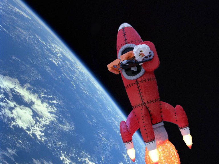 Ракета из лего в космосе - Лариса Корженевская