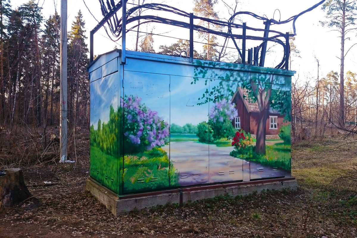 Граффити на трансформаторной будке - Олег Каплун