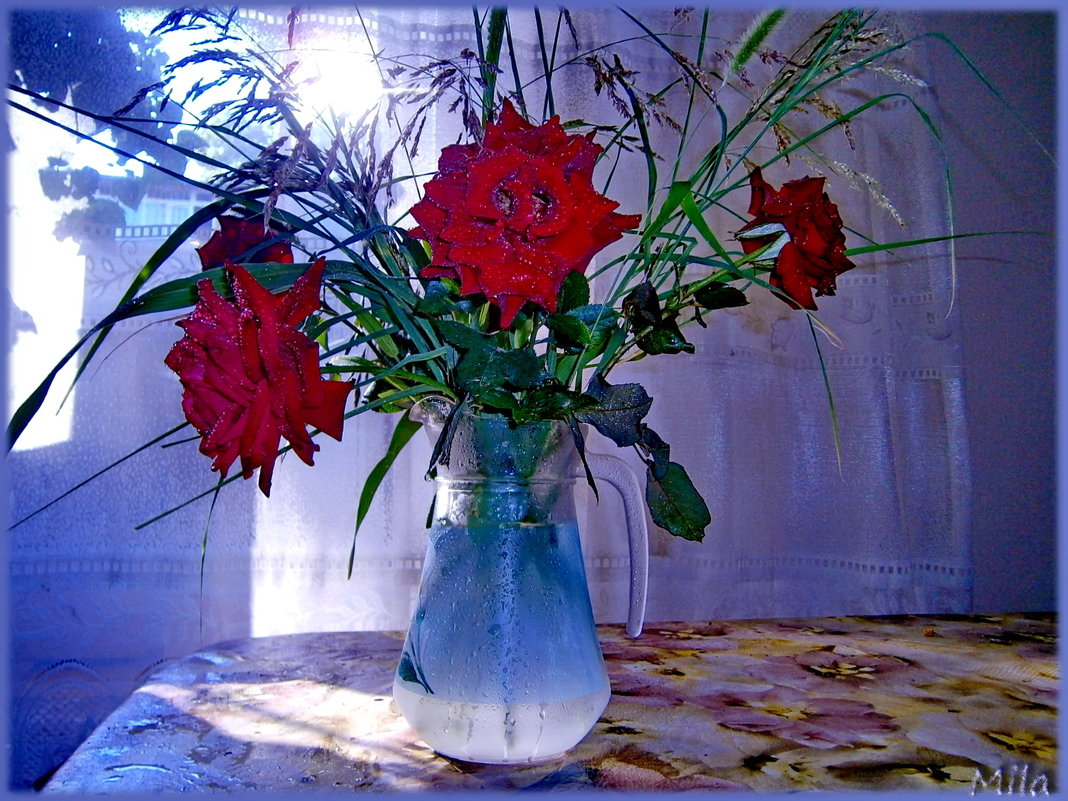 Сиреневый вечер и розы....... - Людмила Богданова (Скачко)