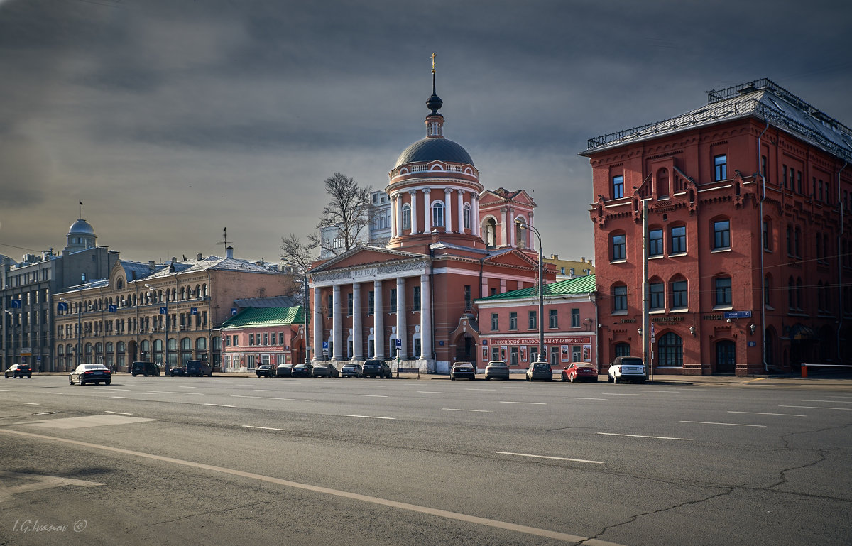 Москва. Новая площадь. Храм Апостола Иоанна Богослова под Вязом, 1825 г. - Игорь Иванов