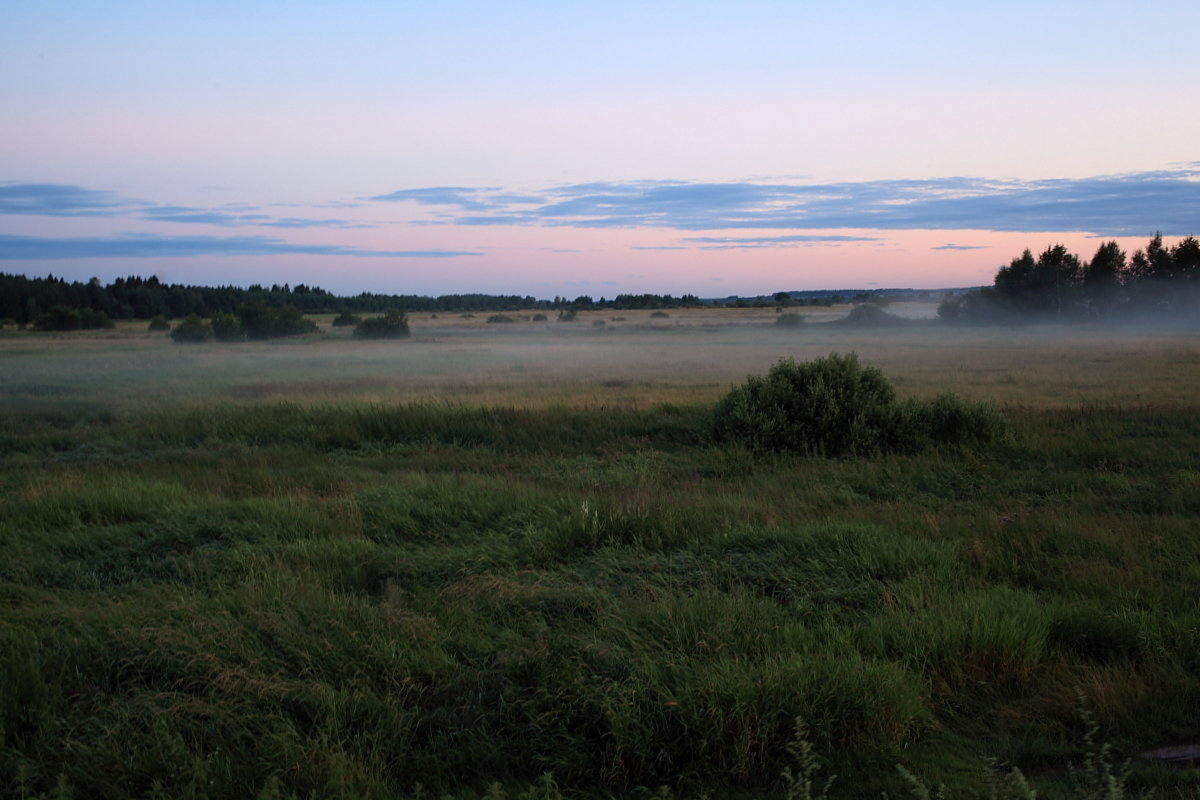 Вечерний туман в долине р.Шерна - Анатолий Мамичев