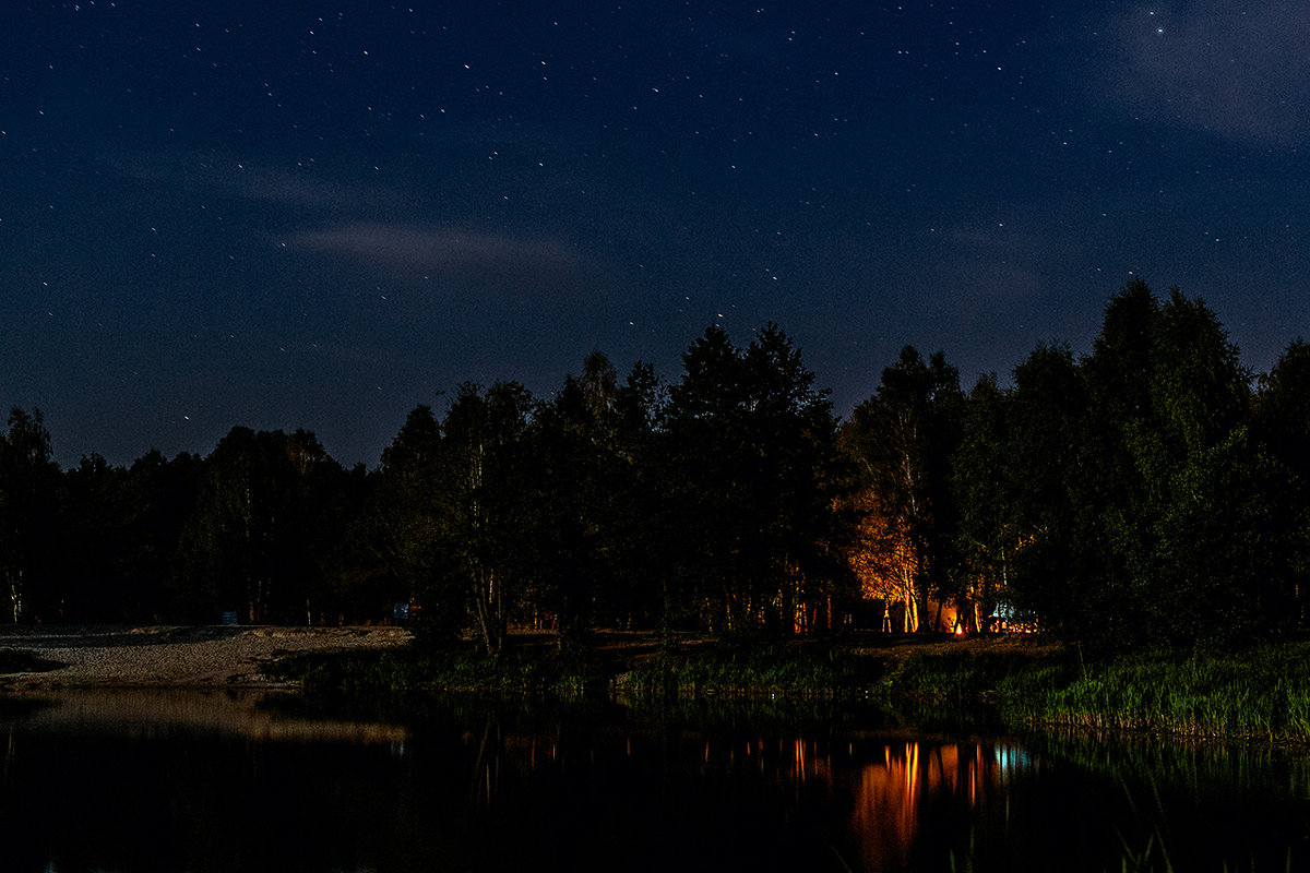 Ночь на озере. - Владимир Фисенко