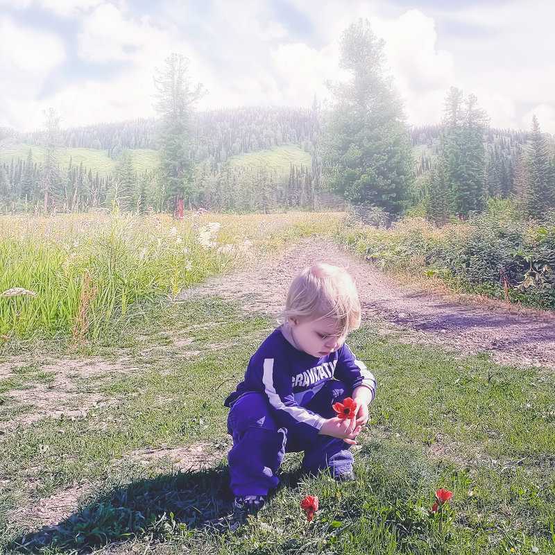 Малыш и цветок - sveta_sch Sch