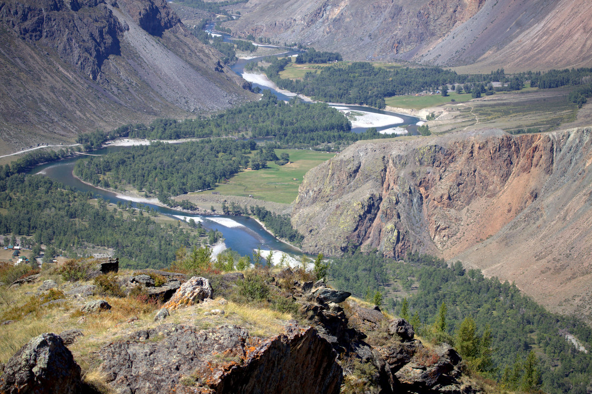 Вид на долину реки Чулушман с перевала Кату-Ярык - Геннадий Мельников