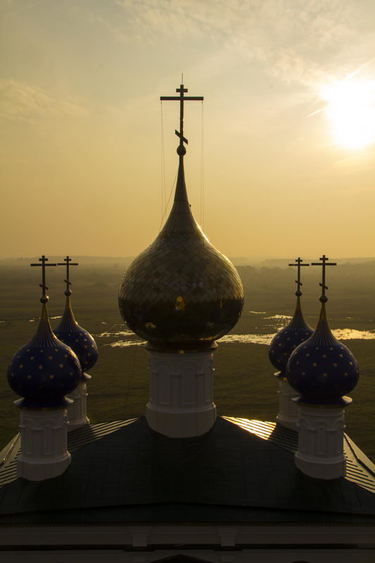 Купола храма Архистратига Михаила в Большом Козино - Николай Полыгалин