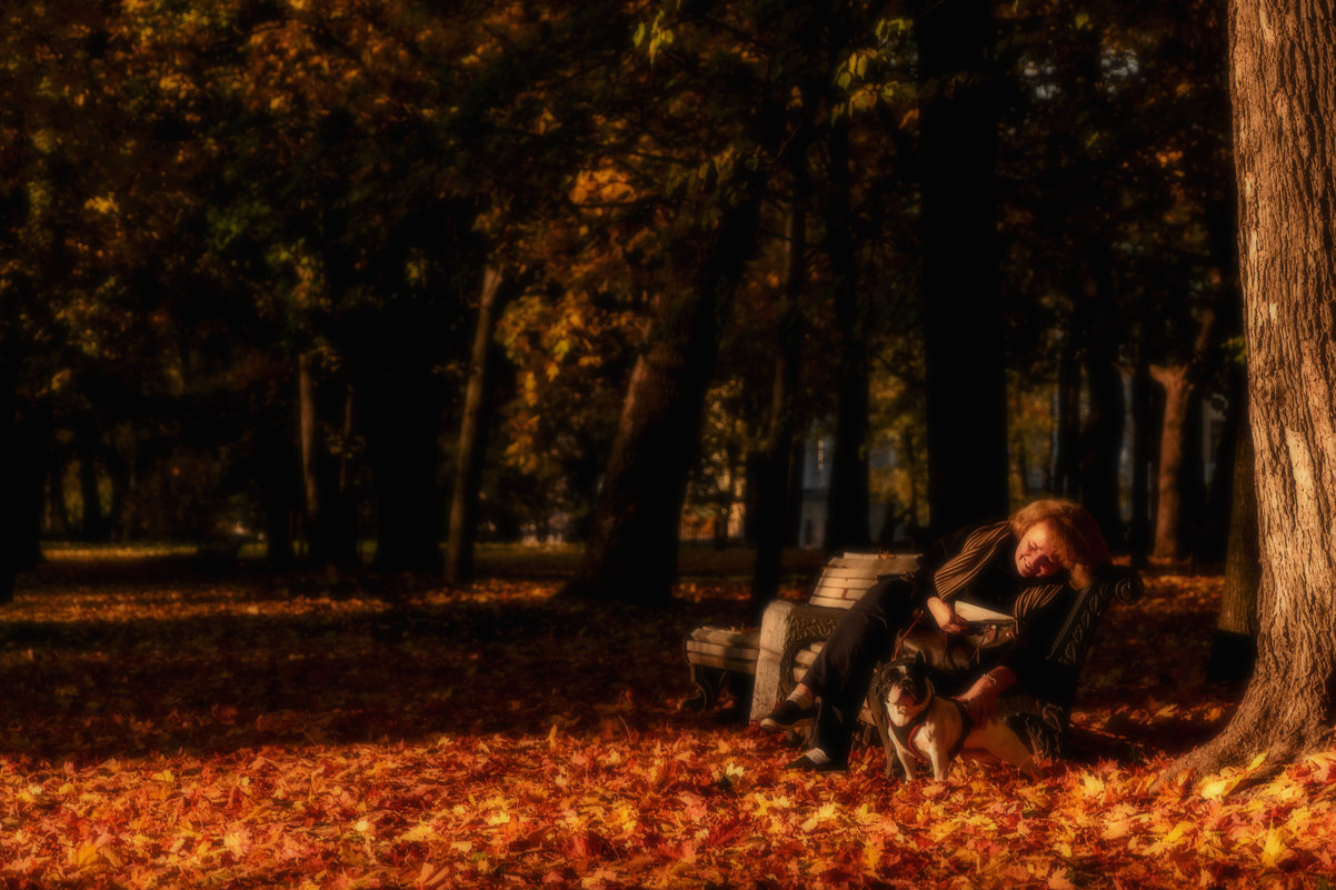 Осенний вечер в парке "Тихий отдых" - Владимир Горубин