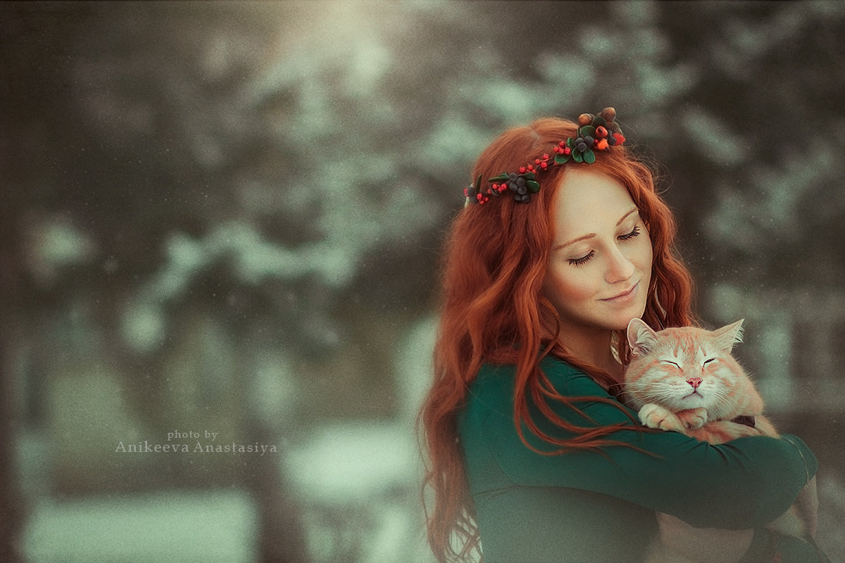 прогулка с рыжим котом - Anastasia Anikeeva