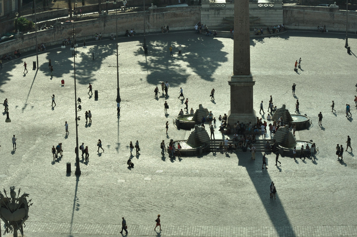 Римские каникулы. Пьяцца дель Попполо от виллы Боргезе. View of Piazza del Poppolo from Villa Borghe - Юрий Воронов